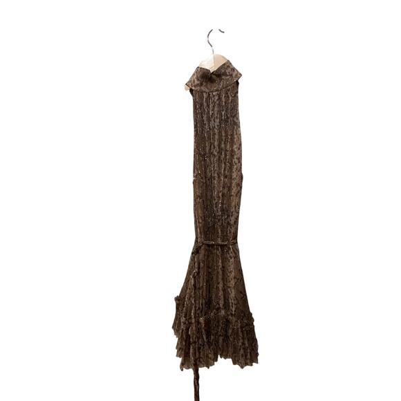 ZIMMERMANN Wild Botanica Smock Dress In Gold Python Size 6 - Picture 11 of 14